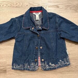 OshKosh B'gosh Blue Denim Jacket with Red Stitching